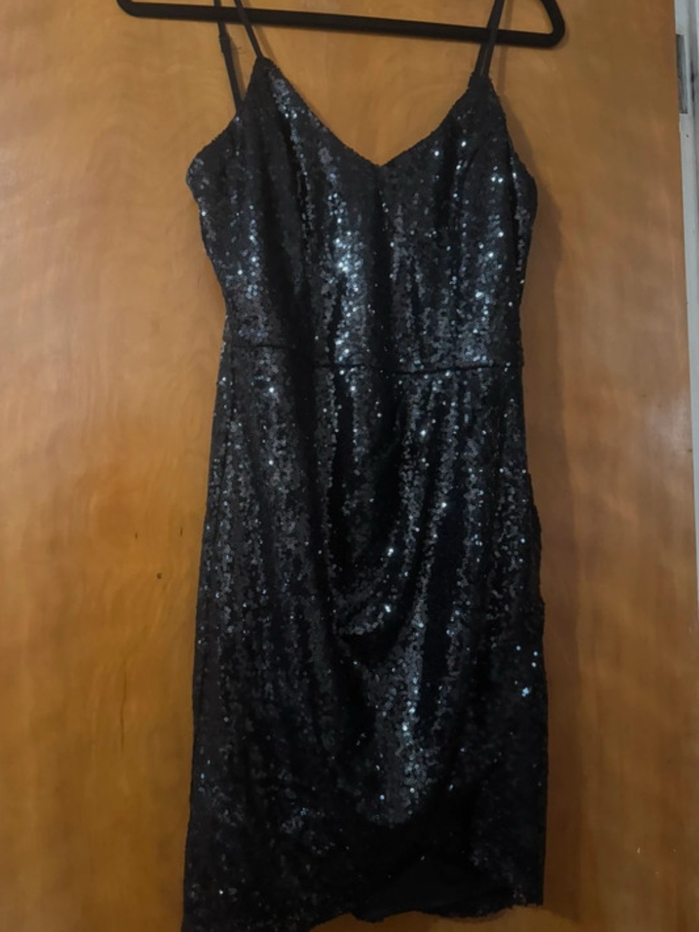 Lulu's Black Sequin Midi Skirt